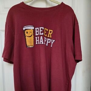 Life Is Good Crusher Tee - Wine Red